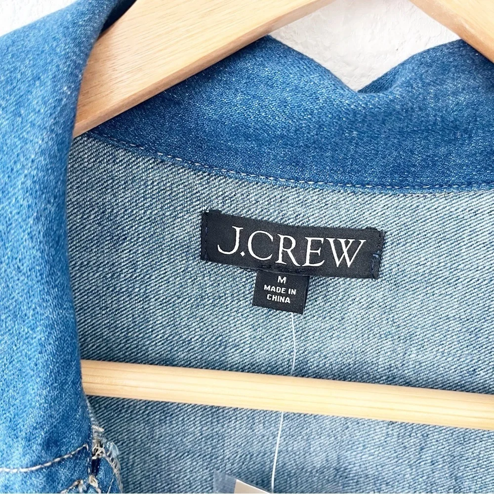 J.Crew Harbor Indigo Denim Lace-Up Front Casual Utility Pockets 90s Mini Dress